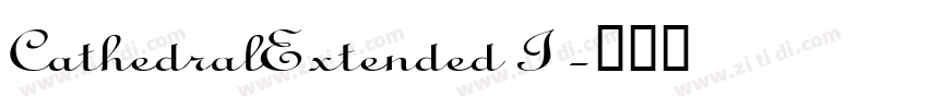 CathedralExtended I字体转换